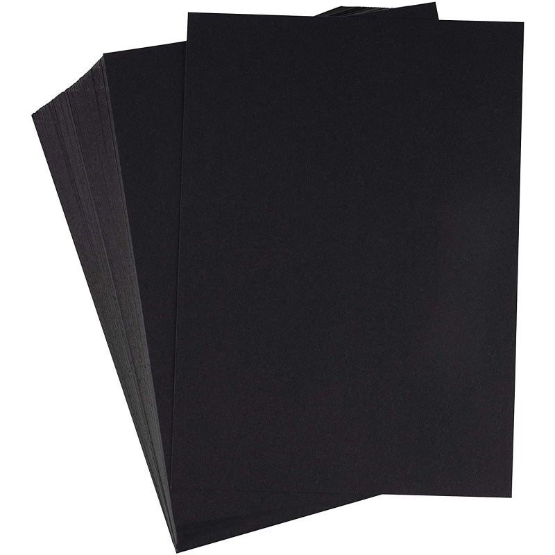 Sustainable Greetings Card Stock, Black Stationary Paper for Post Cards and Crafts (5 x 7 In, 150 Pack) - Image 1